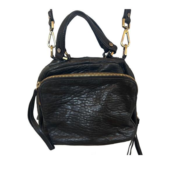 Kenneth Cole New York Black Pebbled Leather Crossbody Shoulder Bag - Picture 9 of 9